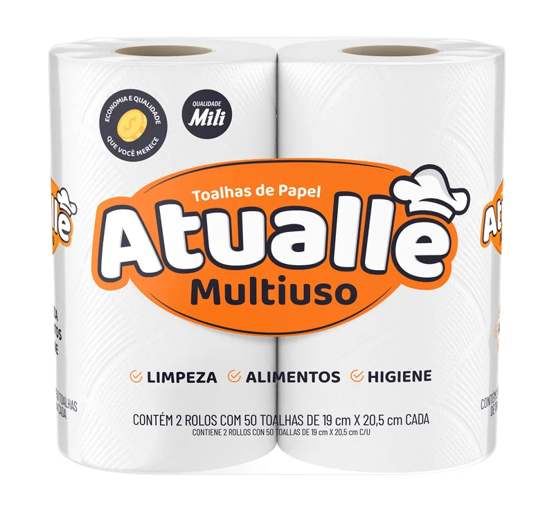 TOALLA COCINA ATUALLE DOBLE HOJA x 2 (100 paños)