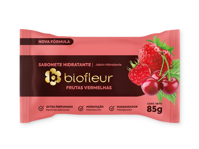 JABÓN TOCADOR BIOFLEUR FRUTOS ROJOS 85g