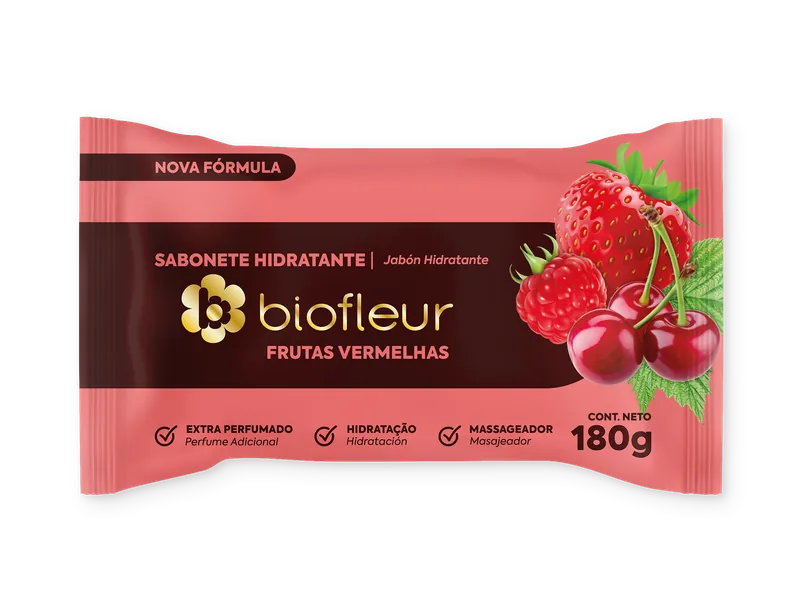 JABÓN TOCADOR BIOFLEUR FRUTOS ROJOS 180g