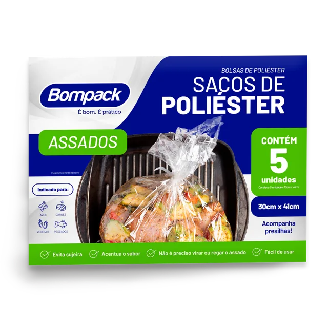 BOLSA HORNO BOMPACK 30x41 CM C/5 UN