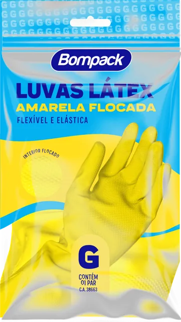 GUANTE BOMPACK AMARELA TALLE G X 12 UN