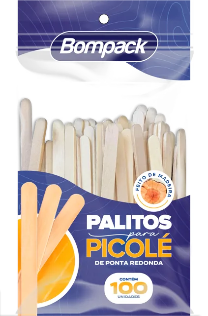 PALITO HELADO BOMPACK PUNTA REDONDA C/100