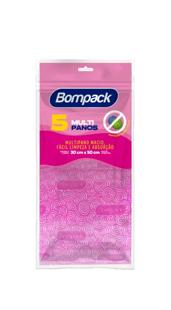 PAÑO BOMPACK PLUS LIMP. LEVE ROSA 30X50 C/5