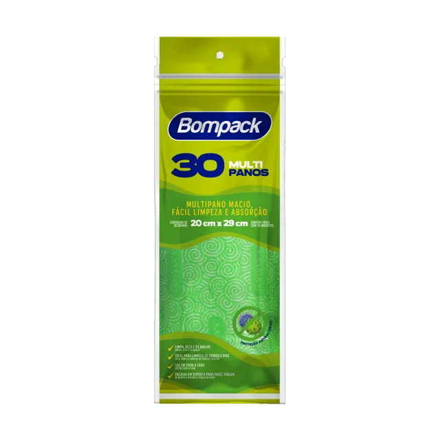 BOB. BOMPACK SLIM LIMP. LEVE 20X29 35G VERDE C/30 PAÑOS
