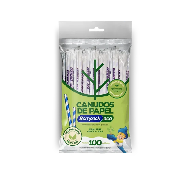 SORBITO DE PAPEL BOMPACK SACHE BRANCO/AZUL 6MM 19,7CM C/100