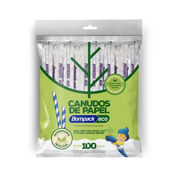 SORBITO DE PAPEL BOMPACK SACHE BRANCO/AZUL 8MM 19,7CM C/100