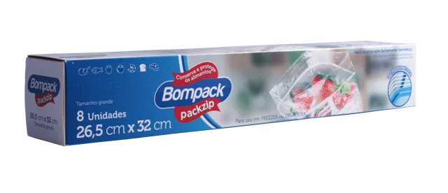 PACKZIP BOMPACK 26,5X32CM C/8 UN