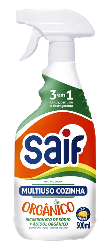 MULTIUSO COCINA ORGÁNICO BICARBONATO Y ALCOHOL SAIF GATILLO 500ML