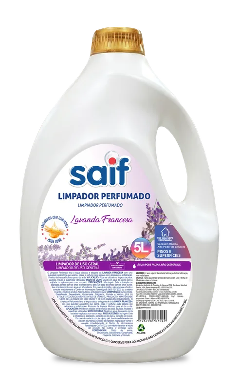LIMPIADOR PERFUMADO LAVANDA FRANCESA SAIF 5L