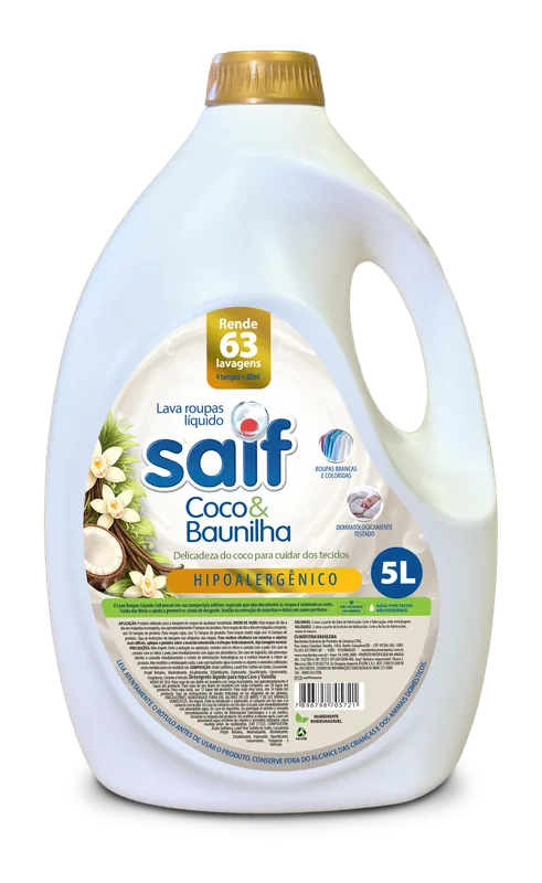 JABÓN LAVARROPAS SAIF 5LT COCO Y VAINILLA