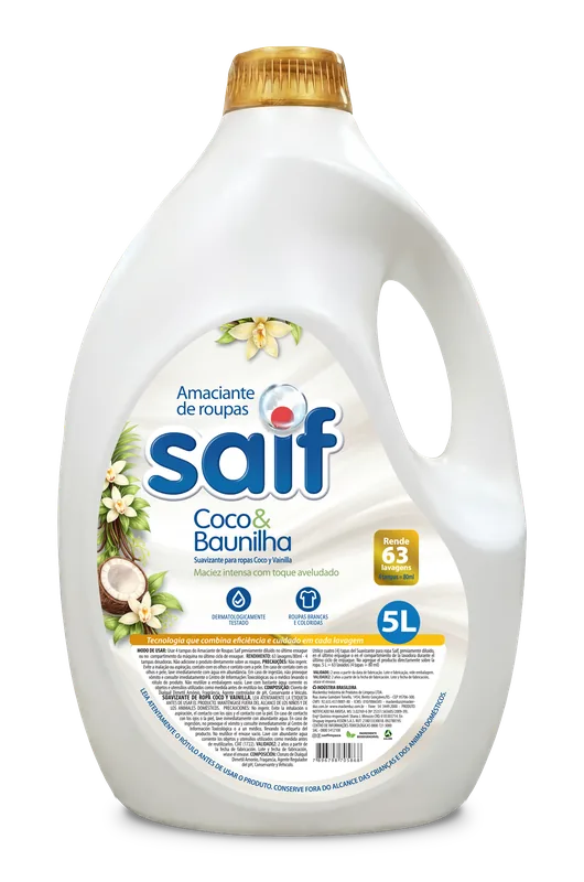 SUAVIZANTE SAIF 5LT COCO Y VAINILLA