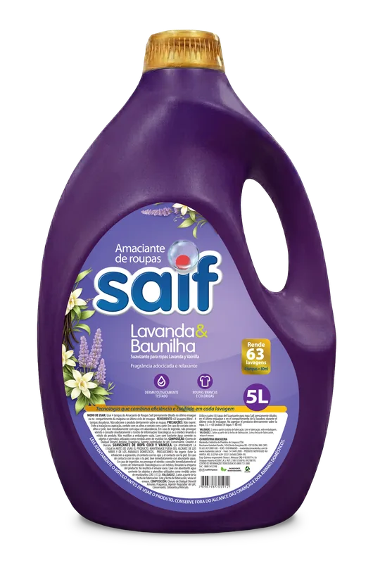 SUAVIZANTE SAIF 5LT LAVANDA Y VAINILLA